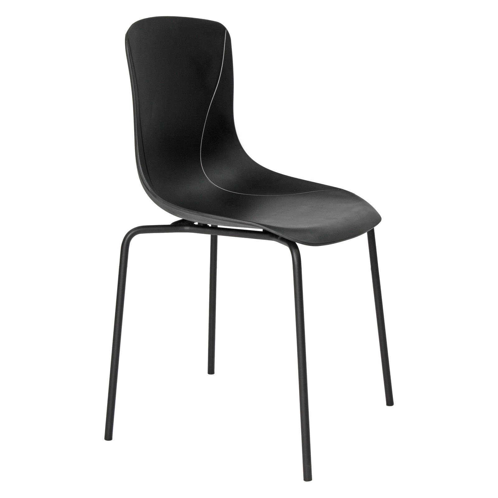 Rodos Siyah Plastik Boyalı Ayaklı Proje Koltukları