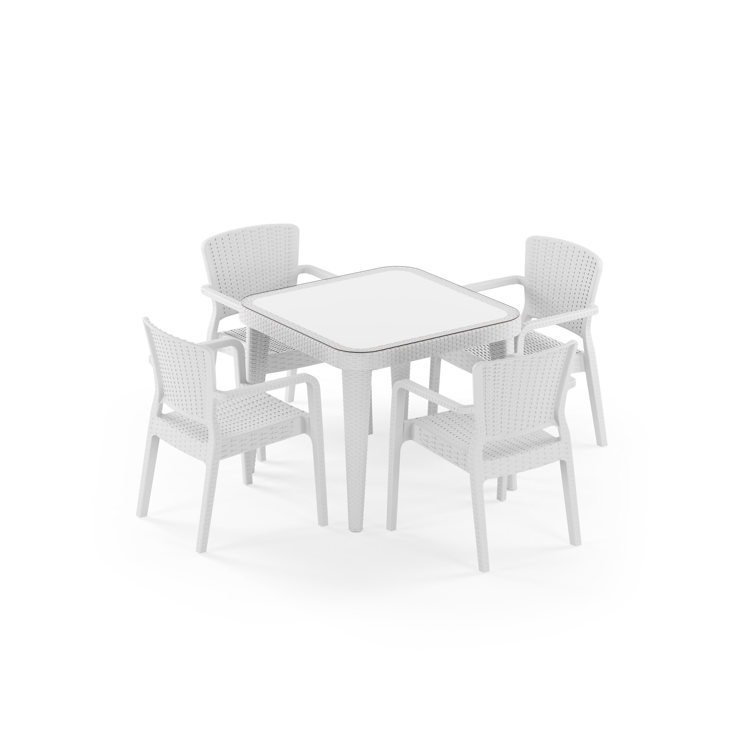 Osaka 90x90 ve Antares 4 Kişilik Masa Takımı