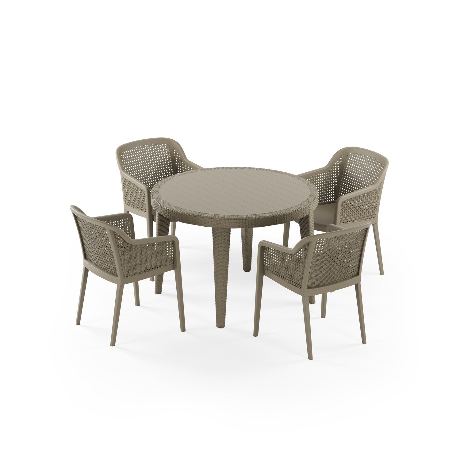 Osaka 110 ve Octa 4 Kişilik Rattan Masa Takımı