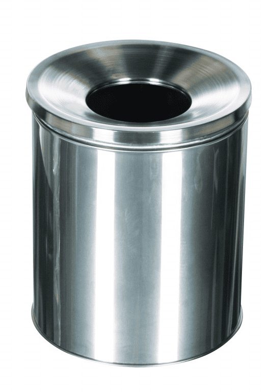 Küçük Kolon Çöp Kutusu Paslanmaz Kapaklı
